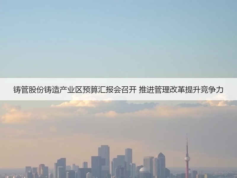 铸管股份铸造产业区预算汇报会召开 推进管理改革提升竞争力