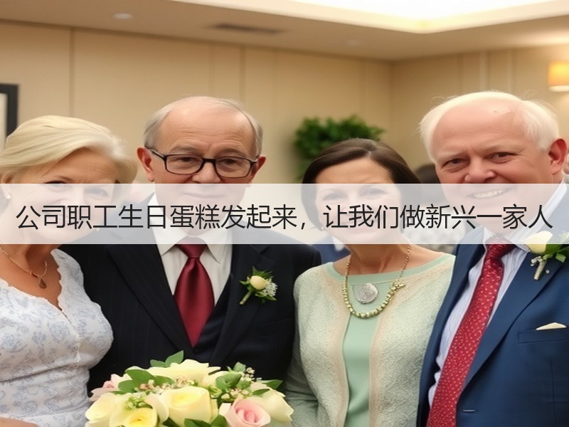 公司职工生日蛋糕发起来，让我们做新兴一家人