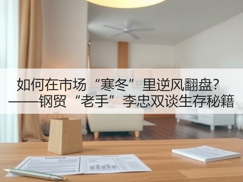 如何在市场“寒冬”里逆风翻盘？ ——钢贸“老手”李忠双谈生存秘籍