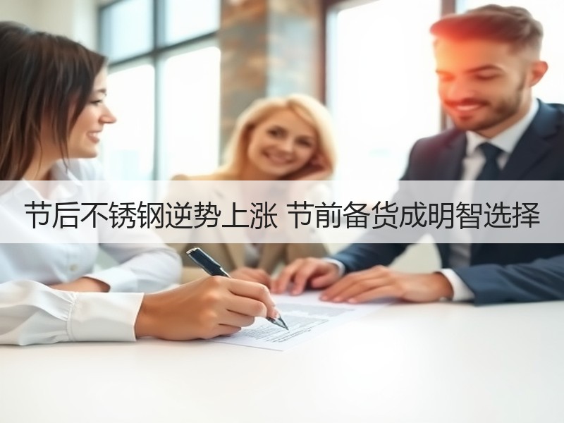 节后不锈钢逆势上涨 节前备货成明智选择