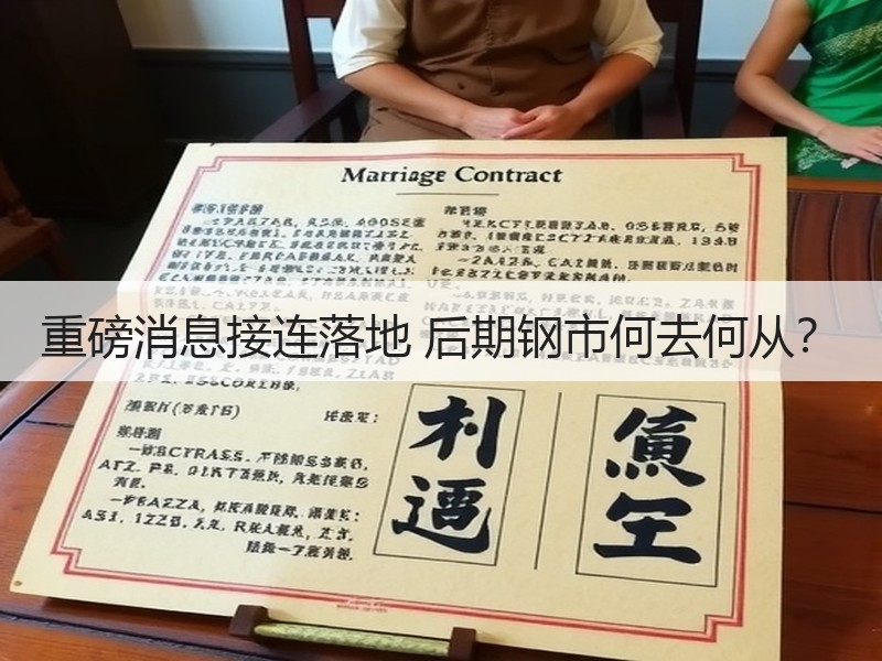 重磅消息接连落地 后期钢市何去何从？