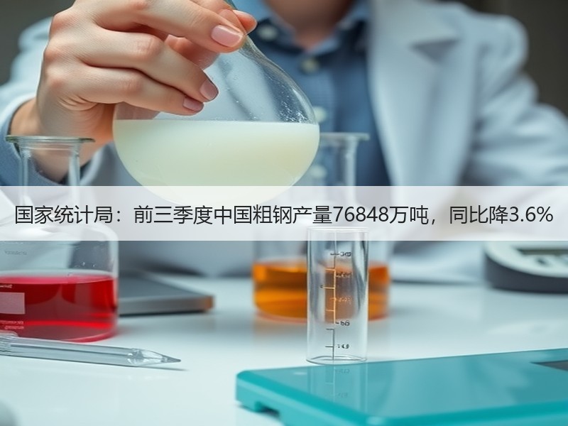 国家统计局：前三季度中国粗钢产量76848万吨，同比降3.6%